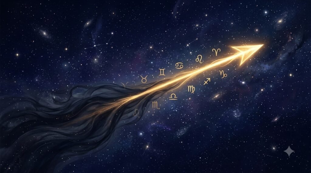 North Node meaning guide with celestial compass and soul path