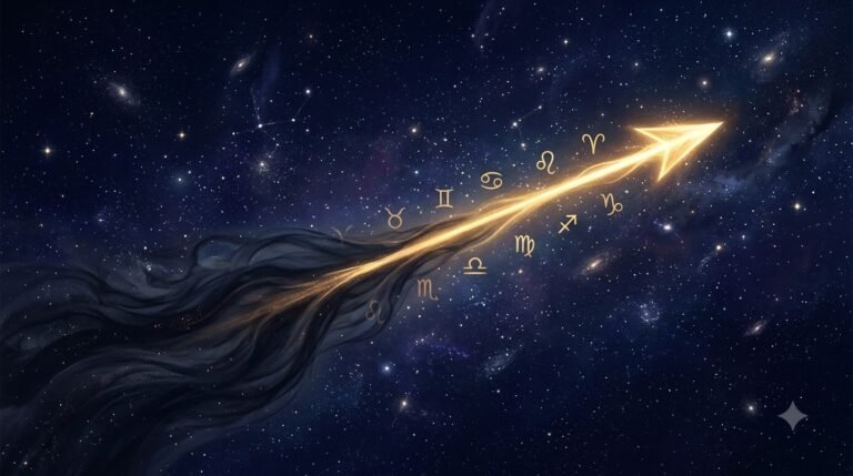 North Node meaning guide with celestial compass and soul path