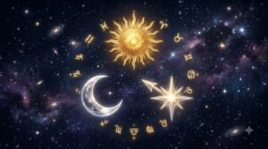 Sun Moon Rising Meaning: Your Big 3 Explained (Complete Guide) 2 Sun moon rising meaning guide with three celestial signs