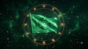 Zodiac Green Flags: The Healthy Traits Every Sign Brings to Love 3 Zodiac green flags guide with glowing emerald flag and zodiac symbols on cosmic background