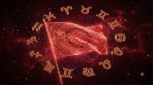 Zodiac Red Flags: The Complete 2026 Guide to Your Sign's Warning Signs 3 Zodiac Magic red flag guide with glowing red flag and zodiac symbols on cosmic background