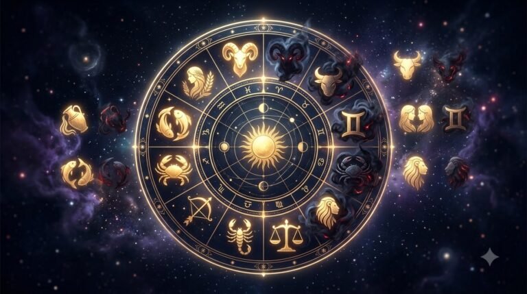 Zodiac toxic traits guide by zodiac sign with shadow and light symbolism