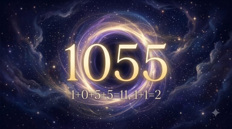 Angel number 1055 spiritual awakening guide with cosmic portal and numerology