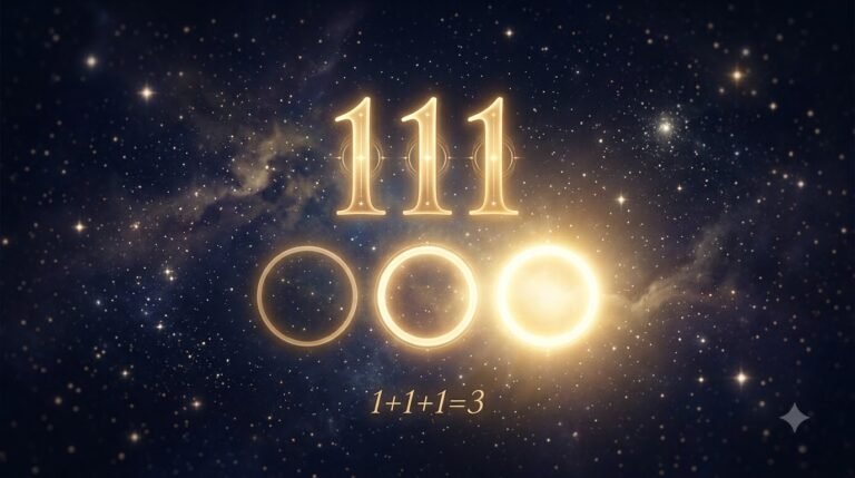 Angel number 111 self trinity guide with cosmic three circles and numerology