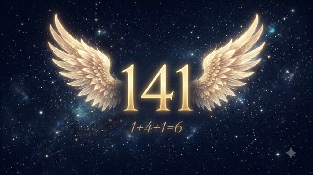 Angel Number 141: The Powerful Angelic Protection Signal 23 Angel number 141 angelic protection guide with cosmic wings and numerology