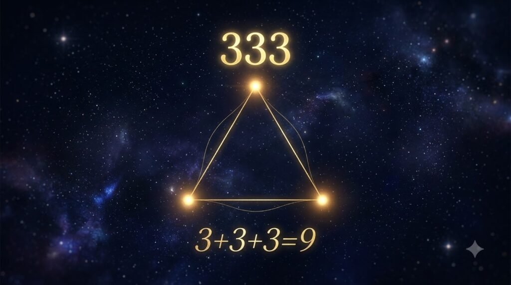 Angel number 333 expression circuit guide with cosmic triangle and numerology