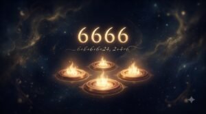 Angel Number 6666: The Powerful Return to Harmony and Home 2 Angel number 6666 hearth guide with cosmic fire and numerology