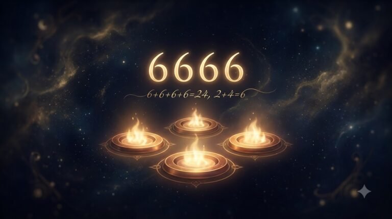 Angel number 6666 hearth guide with cosmic fire and numerology