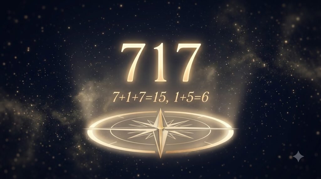 Angel number 717 inner compass guide with cosmic compass and numerology