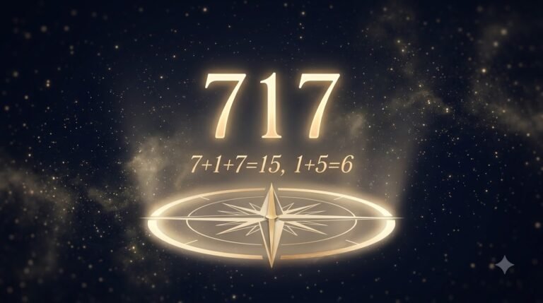 Angel number 717 inner compass guide with cosmic compass and numerology