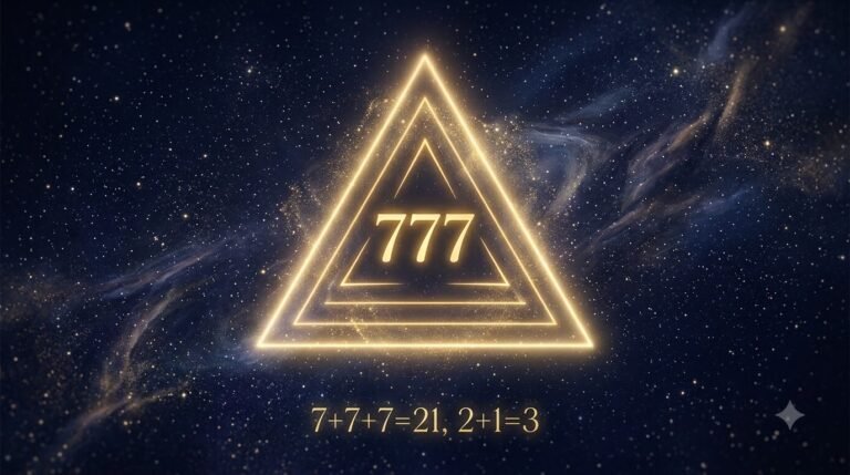 Angel number 777 triple alignment guide with cosmic trinity and numerology