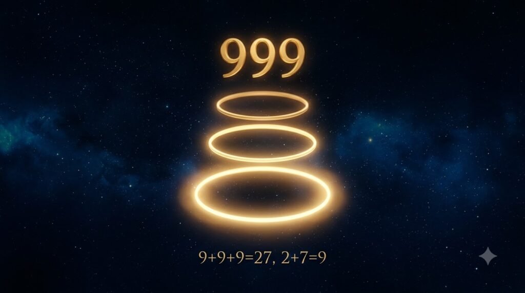Angel number 999 three endings guide with cosmic closing rings and numerology